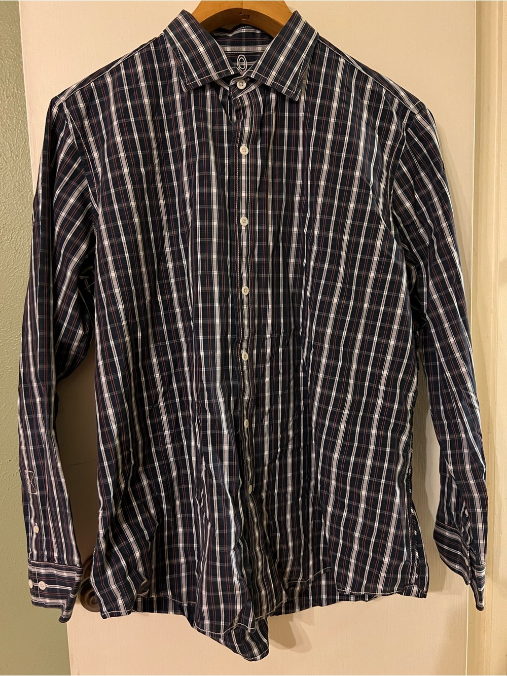 Hickey Freeman Men's Cotton Button Up Shirt Plaid Size XXL Casual Quite Luxury